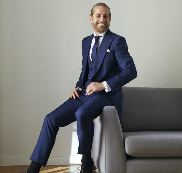 chaqué azul cuadro1